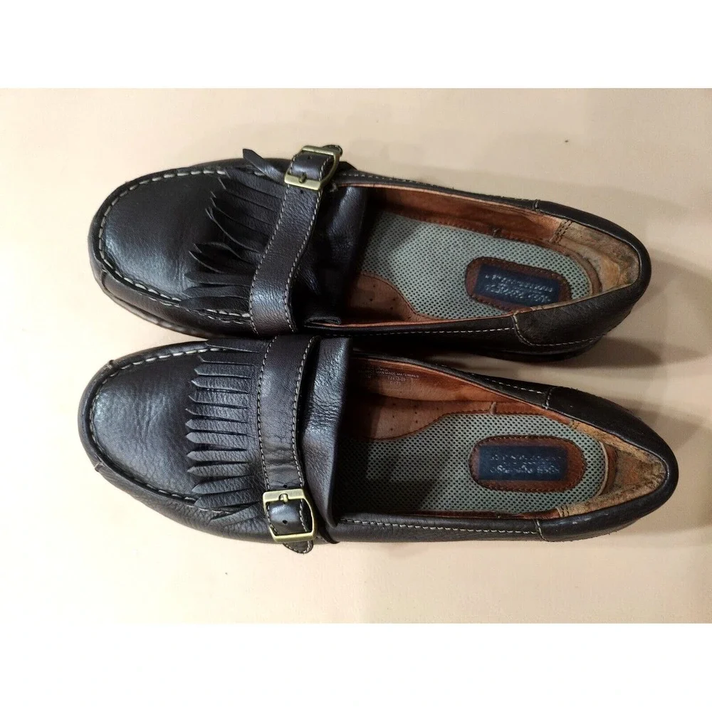 Hush Puppies Professionals Brown Buckle Loafers Men‎ Size 11 Wide Slip On